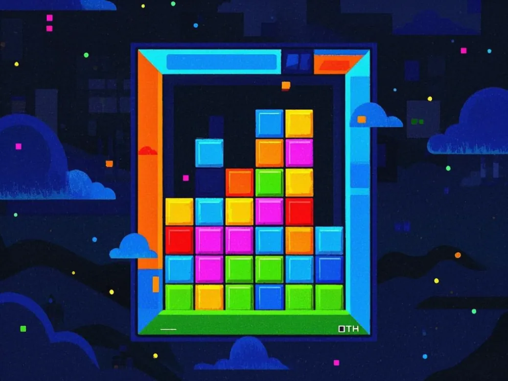 PDF Tetris running inside a PDF viewer
